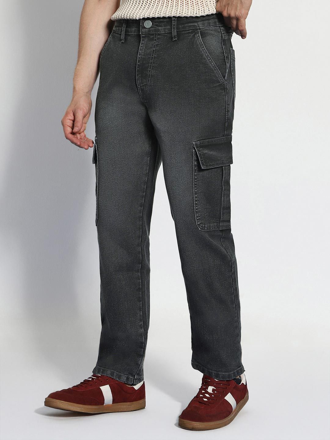 Urbano Fashion Men Heavy Fade Stretchable Jeans