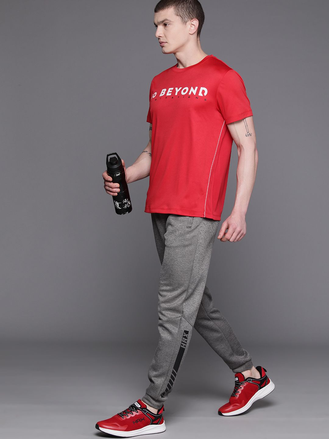 HRX by Hrithik Roshan Printed Rapid-Dry Training T-shirt