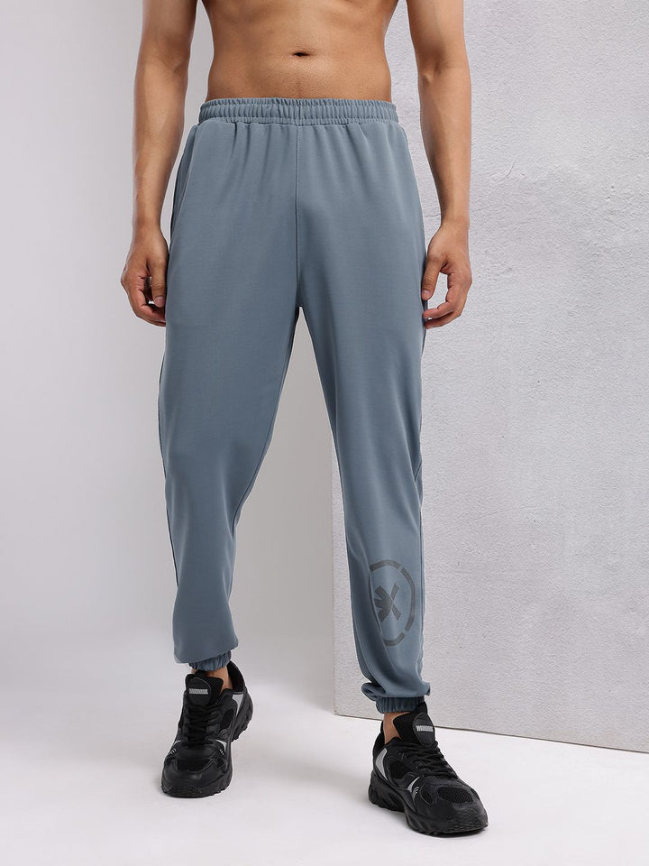 HRX by Hrithik Roshan Men Brand Logo Print Mid-Rise Rapid-Dry Training Joggers