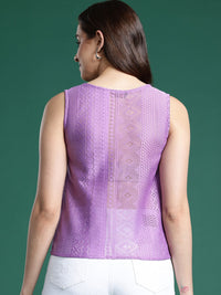 DressBerry Self-Design Semi-Sheer Top