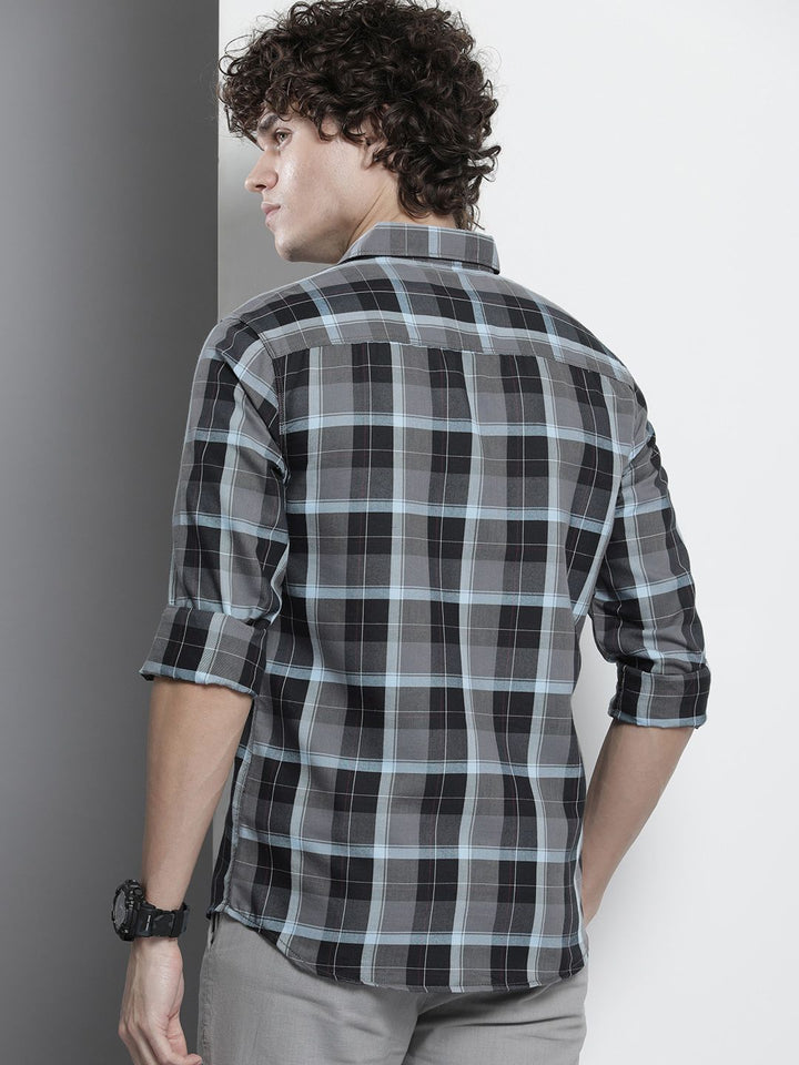 The Indian Garage Co Men Tartan Checked Casual Shirt
