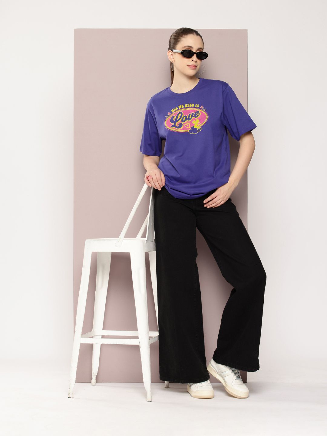 Dillinger Women Oversized Printed Tshirt