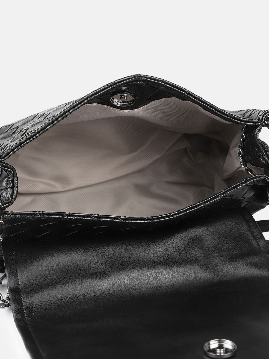 DressBerry Textured Structured Shoulder Bag with Quilted
