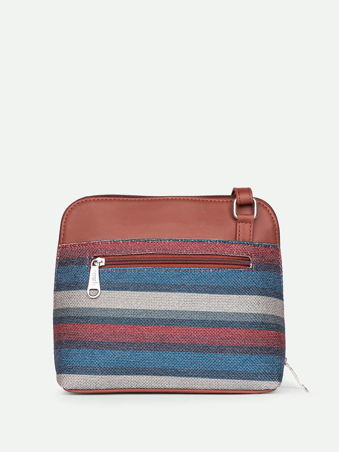 ZOUK Striped Structured Sling Bag