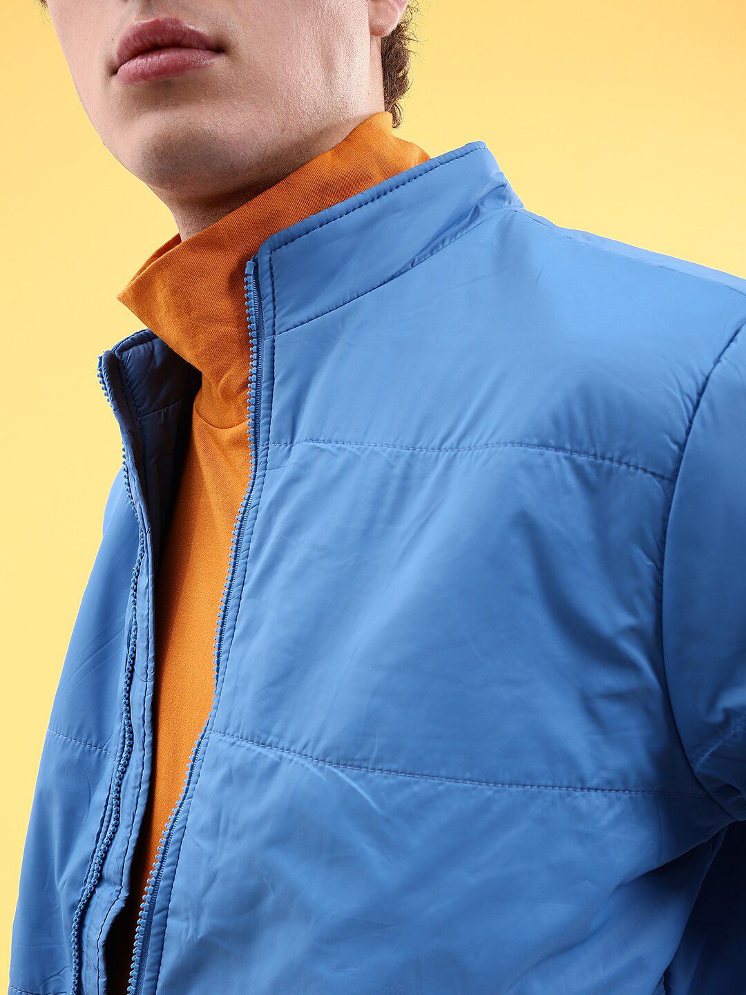 The Indian Garage Co Men Solid Regular Fit Bomber Jacket