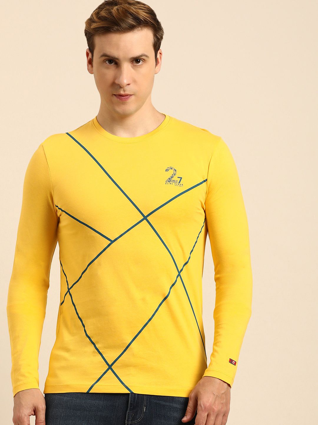 Being Human Striped Pure Cotton T-shirt