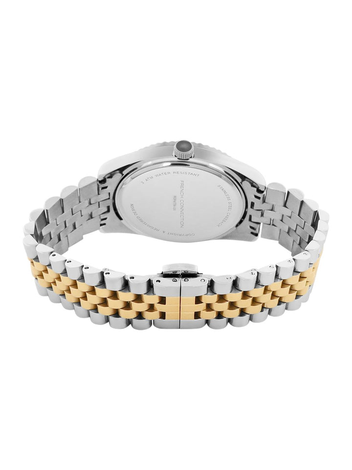 Sambungan Perancis Lelaki Gelang Keluli Tahan Karat Tali Tali Analog Watch FCP41TM-GR