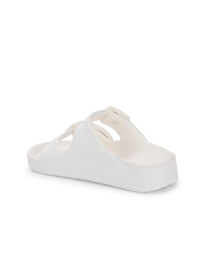 HRX by Hrithik Roshan Women Off White Rubber Sliders
