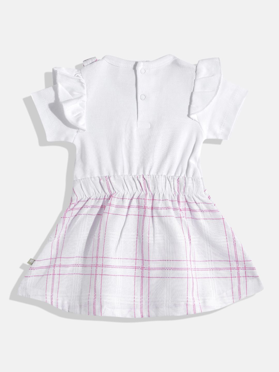 Moms Love Infant Girls Print Bow Detail Pleated Fit & Flare Dress