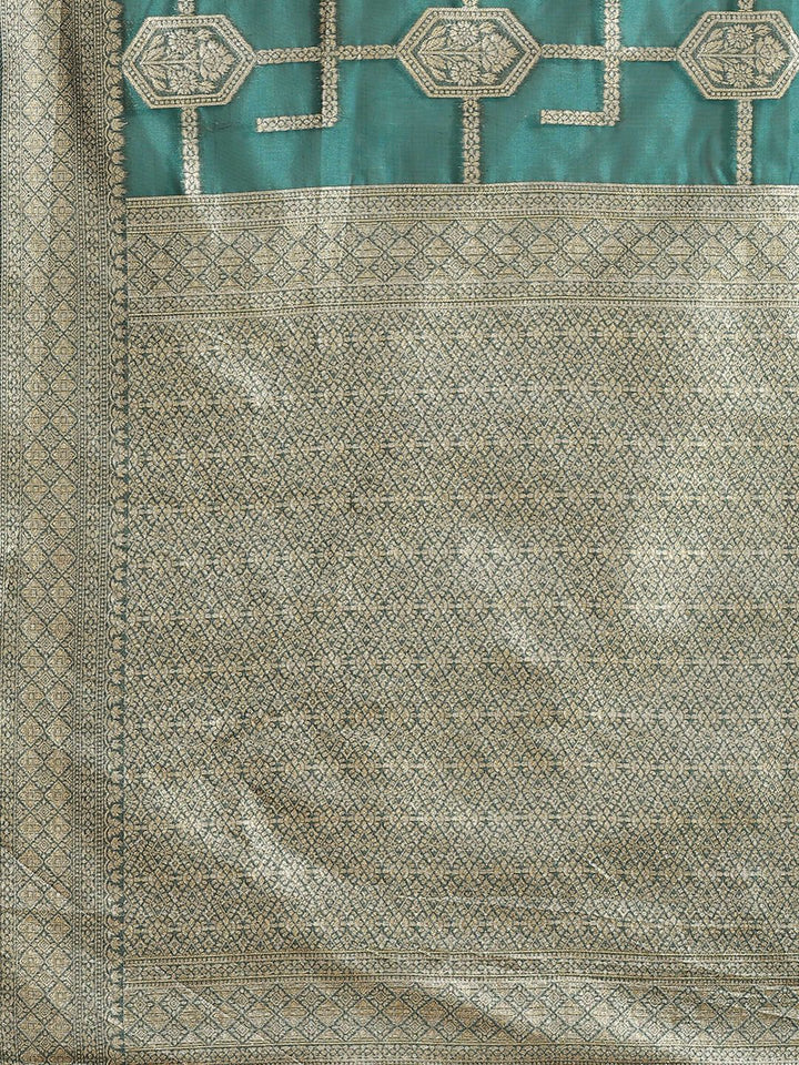 Saree mall Ethnic Motifs Organza Zari Banarasi Saree