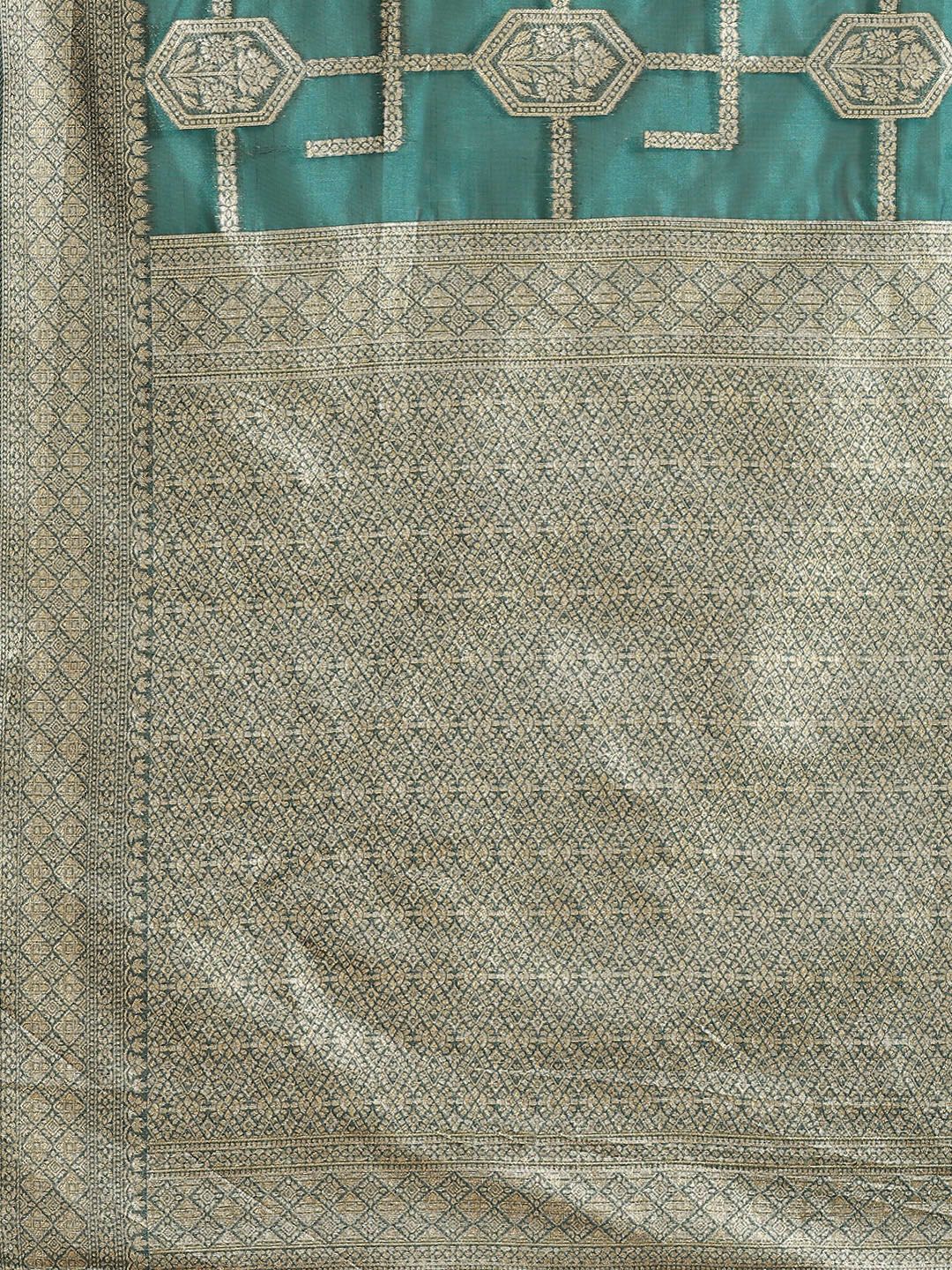 Saree mall Ethnic Motifs Organza Zari Banarasi Saree