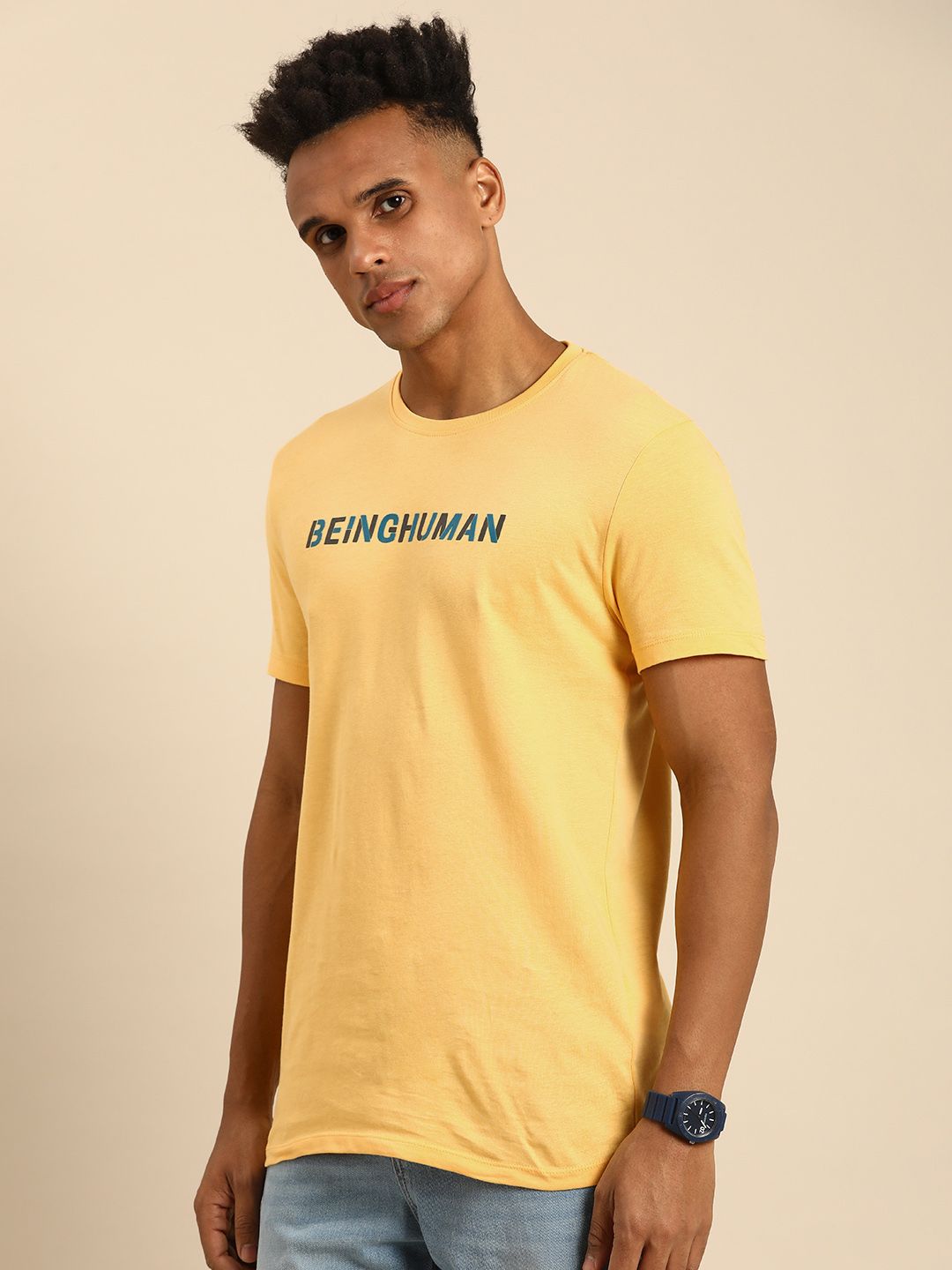 Being Human Typography Printed Pure Cotton T-shirt