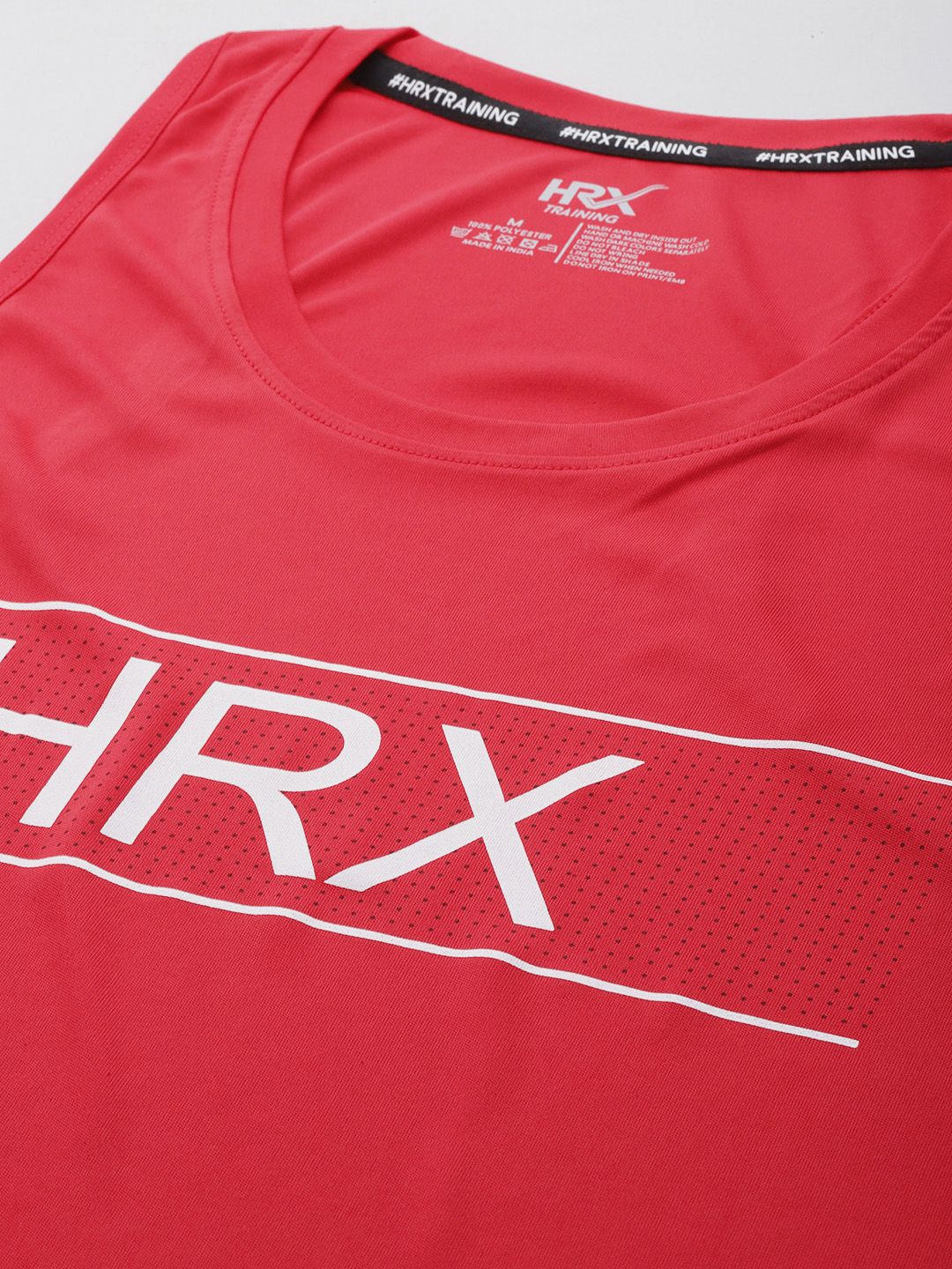 HRX by Hrithik Roshan Brand Logo Print Rapid-Dry Sleeveless Training T-shirt