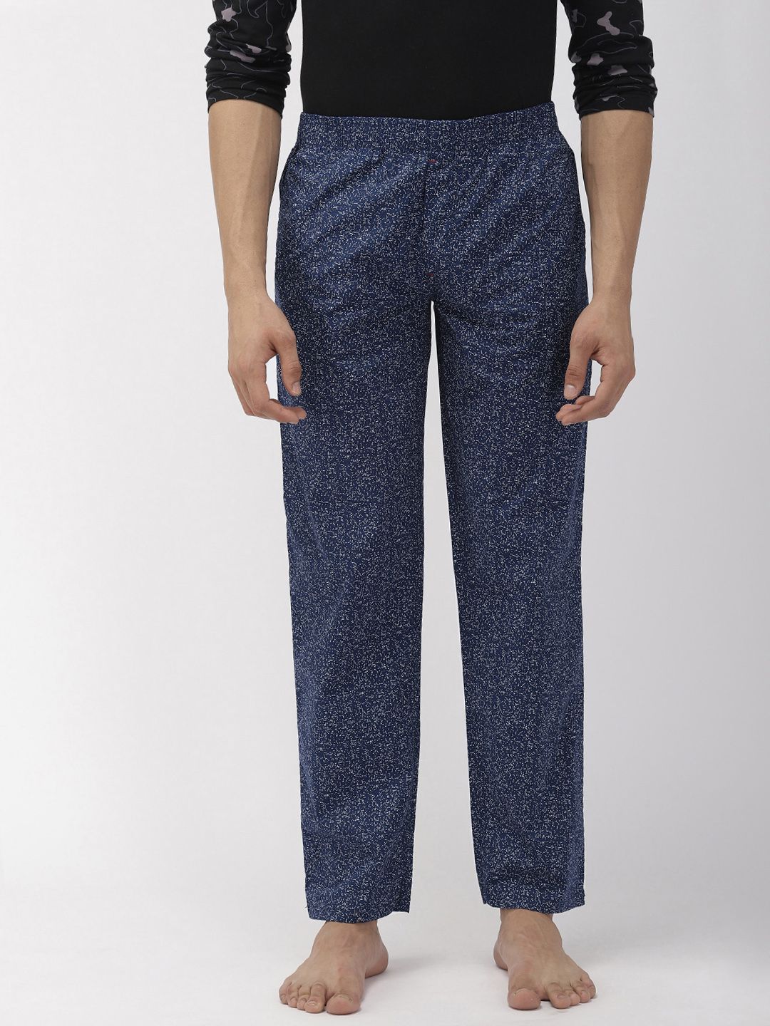 The Indian Garage Co Men Navy Blue Printed Lounge Pants