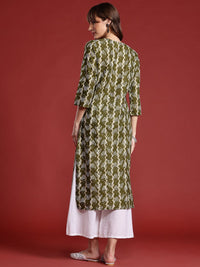 Anouk Abstract Printed Pure Cotton A-Line Kurta