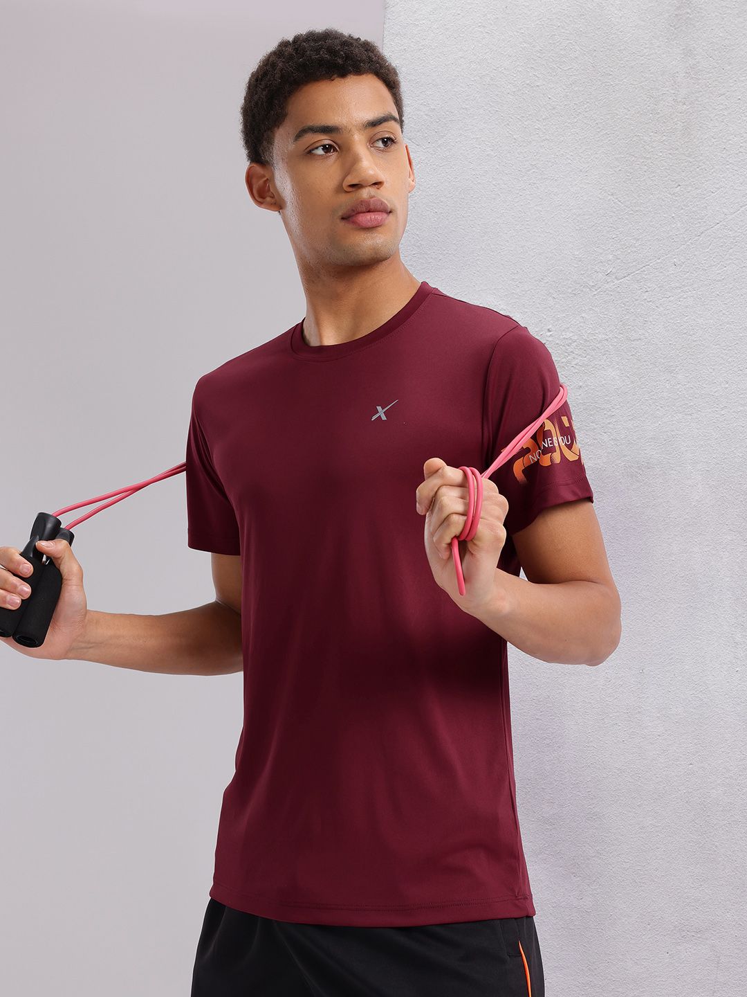 HRX by Hrithik Roshan Placement Print Training T-shirt