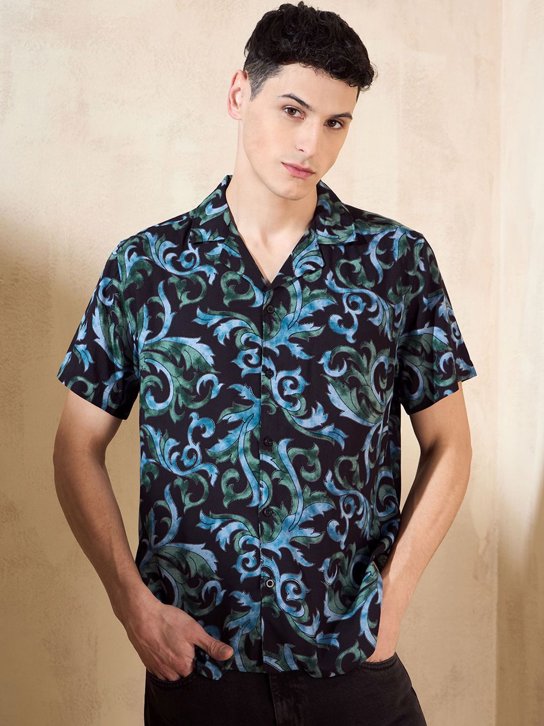 DENNISON Abstract Printed Oversized Casual Shirt