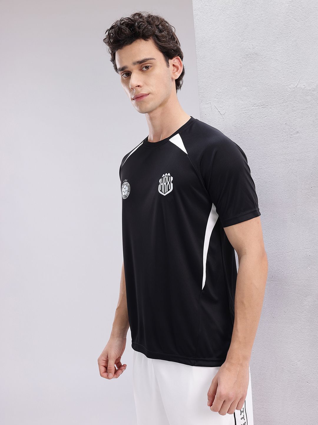 HRX by Hrithik Roshan Brand Logo Print Rapid-Dry Football T-shirt