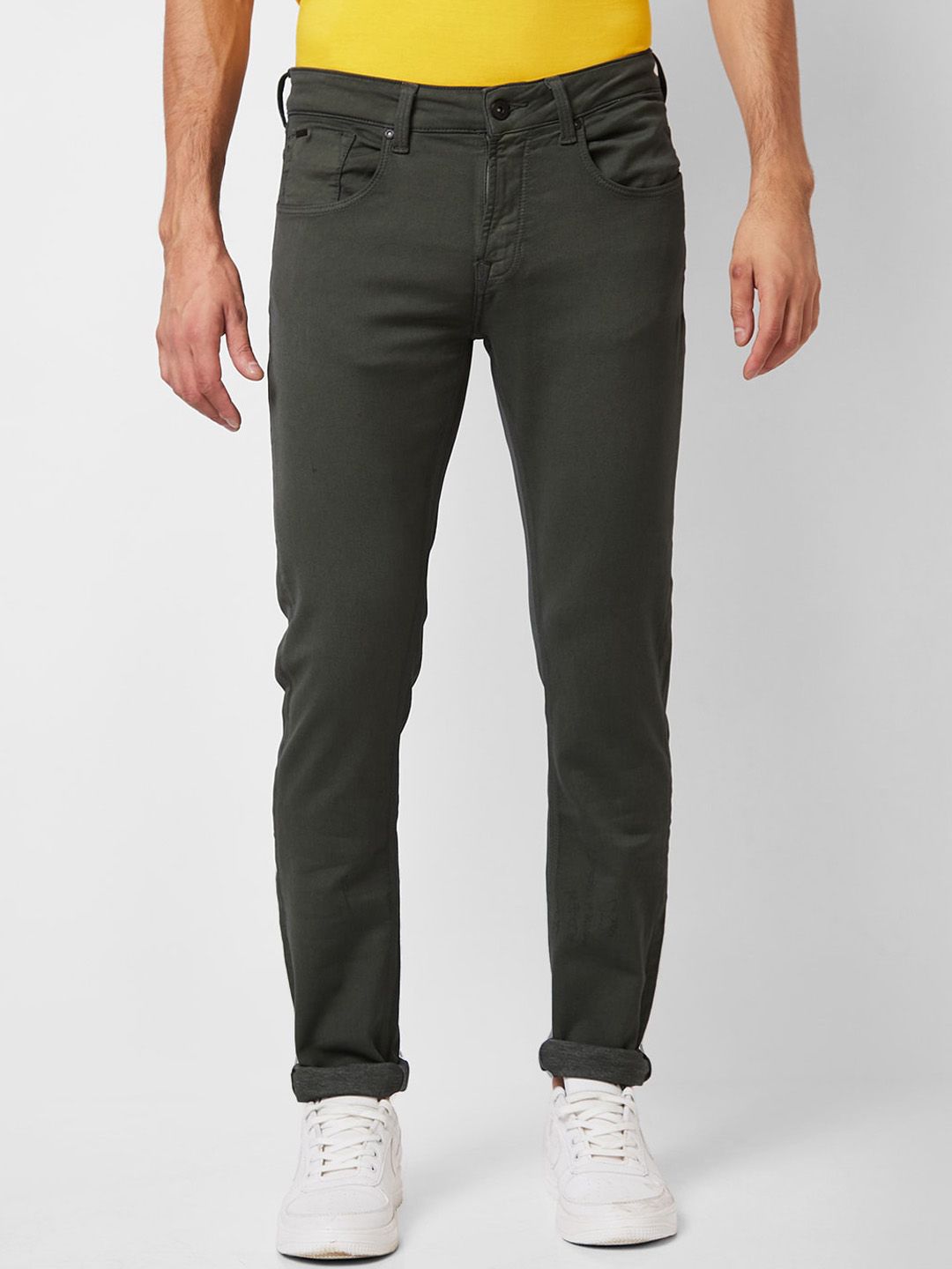 SPYKAR Men Skinny Fit Low-Rise Clean Look Cotton Jeans