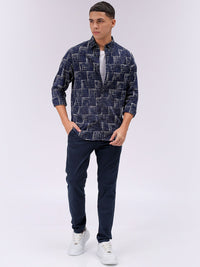The Indian Garage Co Men Cutaway Collar Checked Cotton Slim Fit Casual Shirt