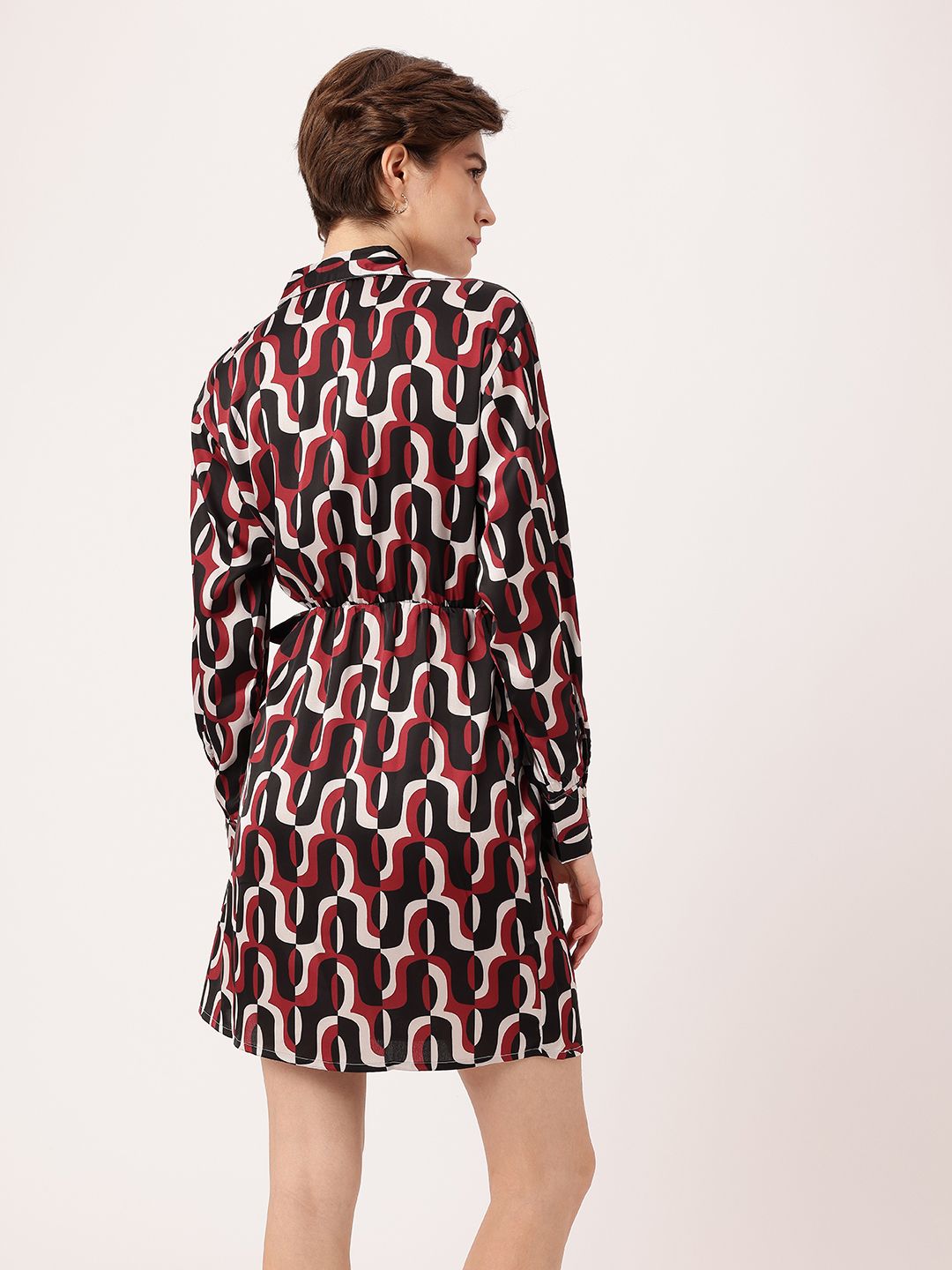 DressBerry Optical Jazz Sleek Chic Wrap Style Dress