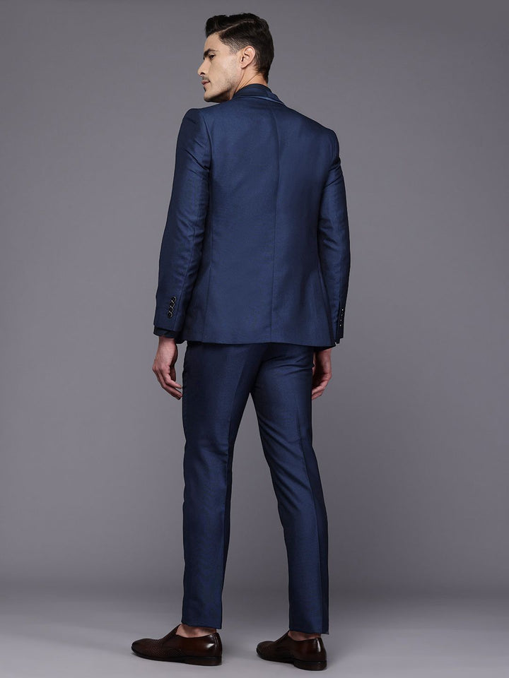 Raymond Party Blazer & Trouser With Woven Design Waistcoat
