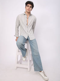 VASTRADO Men Classic Slim Fit Multi Stripes Opaque Striped Casual Shirt