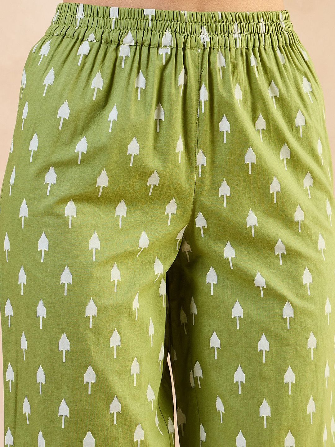 Anouk Printed Pure Cotton Kurta With Palazzo