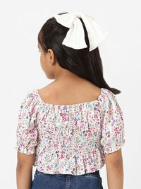 Nauti Nati Girls Printed Cropped Top
