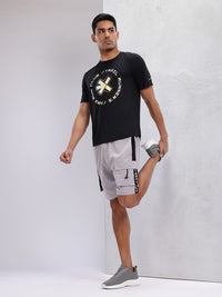 HRX by Hrithik Roshan Men Typography Printed Mid-Rise Cargo-Style Training Shorts