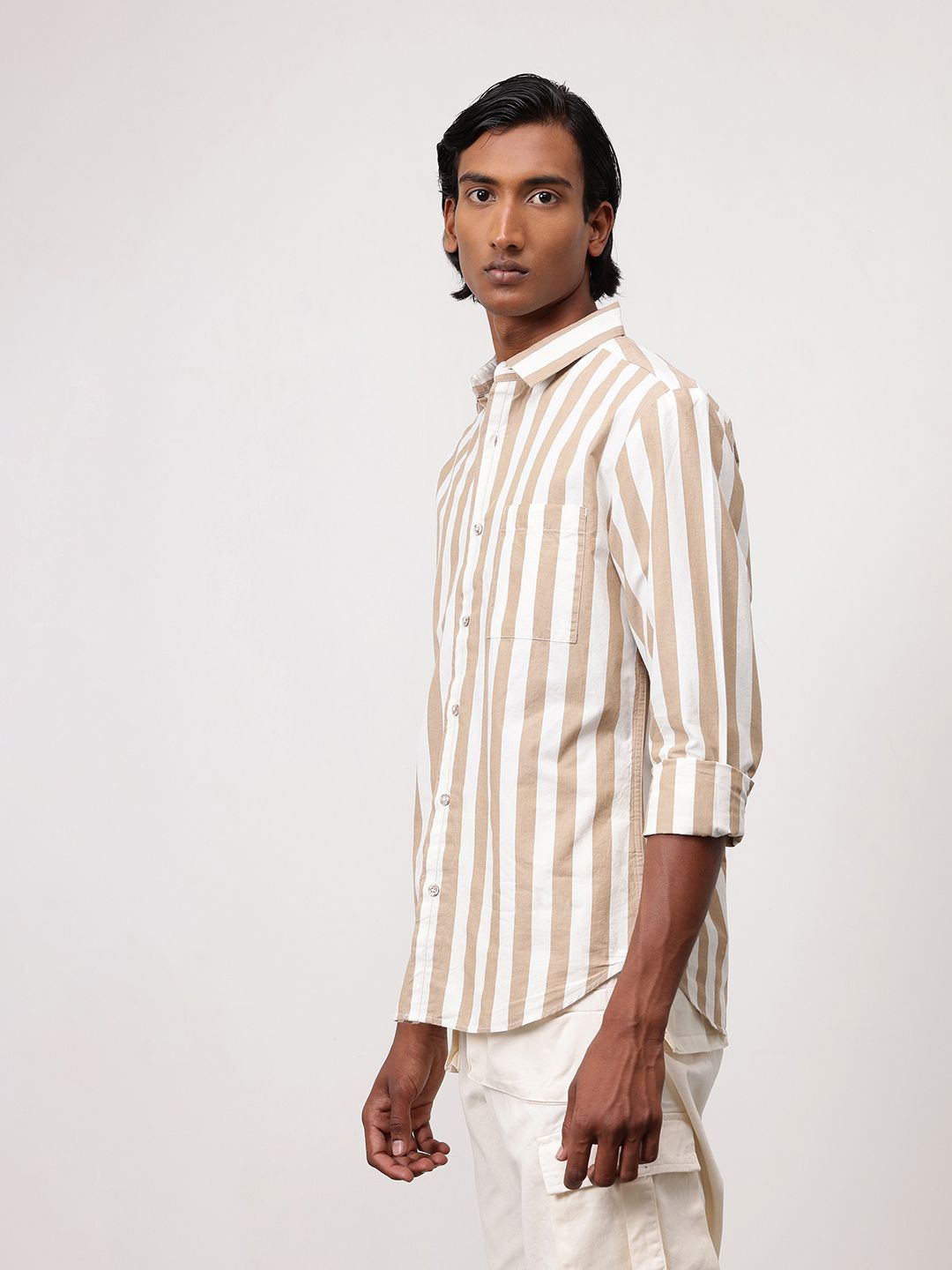 ether Men Classic Pure Cotton Striped Shirt