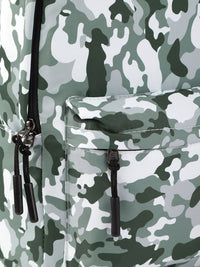 Lino Perros Women Olive Green & White Camouflage Print Laptop Backpack