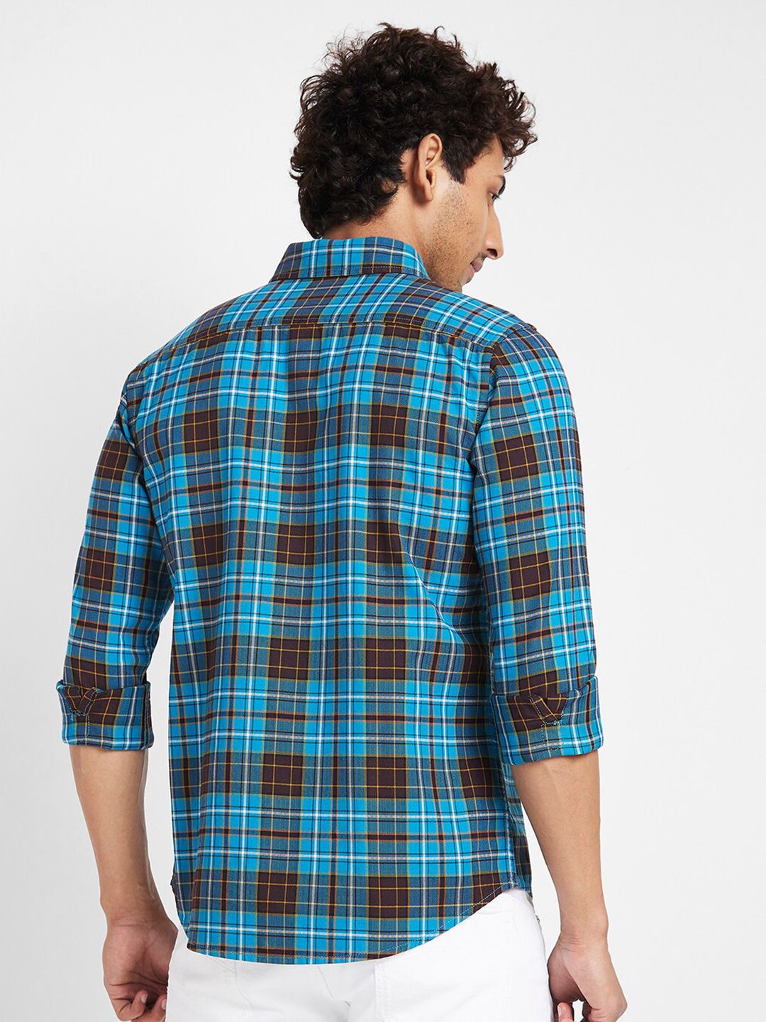 Being Human Men Slim Fit Tartan Checks Opaque Checked Casual Shirt