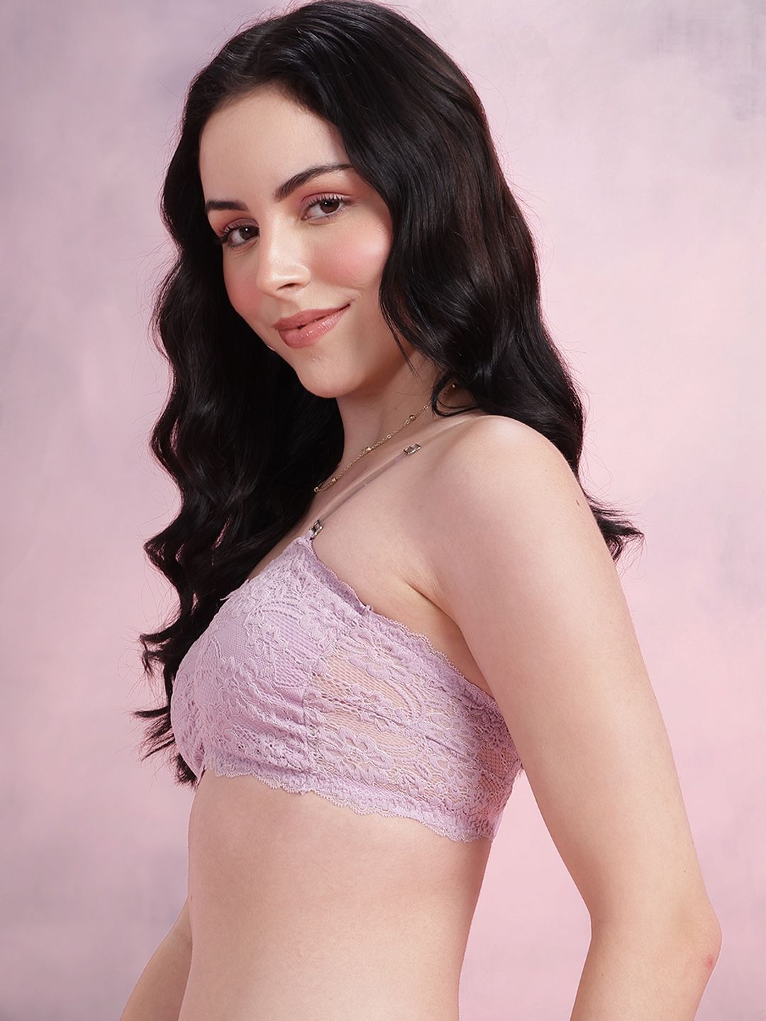 DressBerry Floral Bandeau Full Coverage Lightly Padded Bra