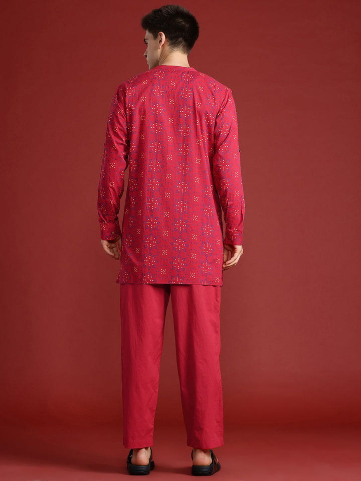 Anouk Bandhani Print Pure Cotton Kurta with Trousers