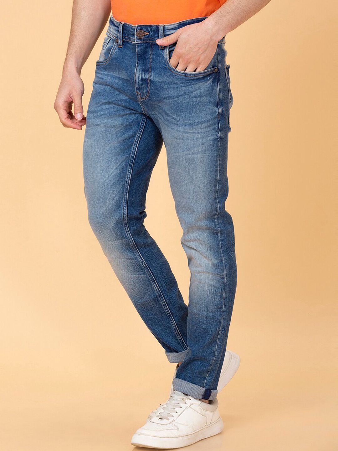 Being Human Men Slim Fit Mid Rise Clean Look Heavy Fade Jeans