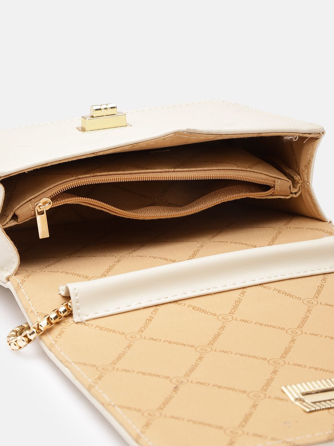 Lino Perros Structured Sling Bag with Quilted Detail