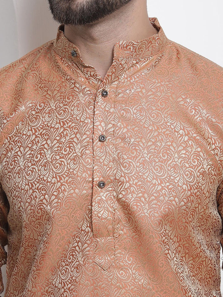 SOJANYA Kolar Pancaragam Motif Etnik Benang Kerja Kurta