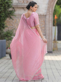 Saree mall Embellished Beads and Stones Organza Sarees