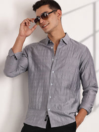 Thomas Scott Men Classic Slim Fit Opaque Casual Shirt
