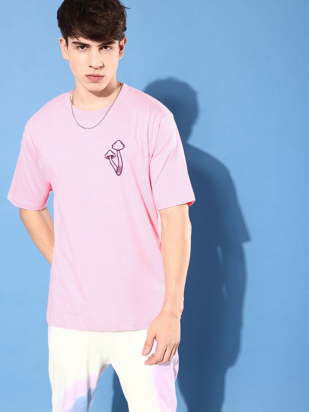 Difference of Opinion Men Pure Cotton Printed Oversized T-shirt