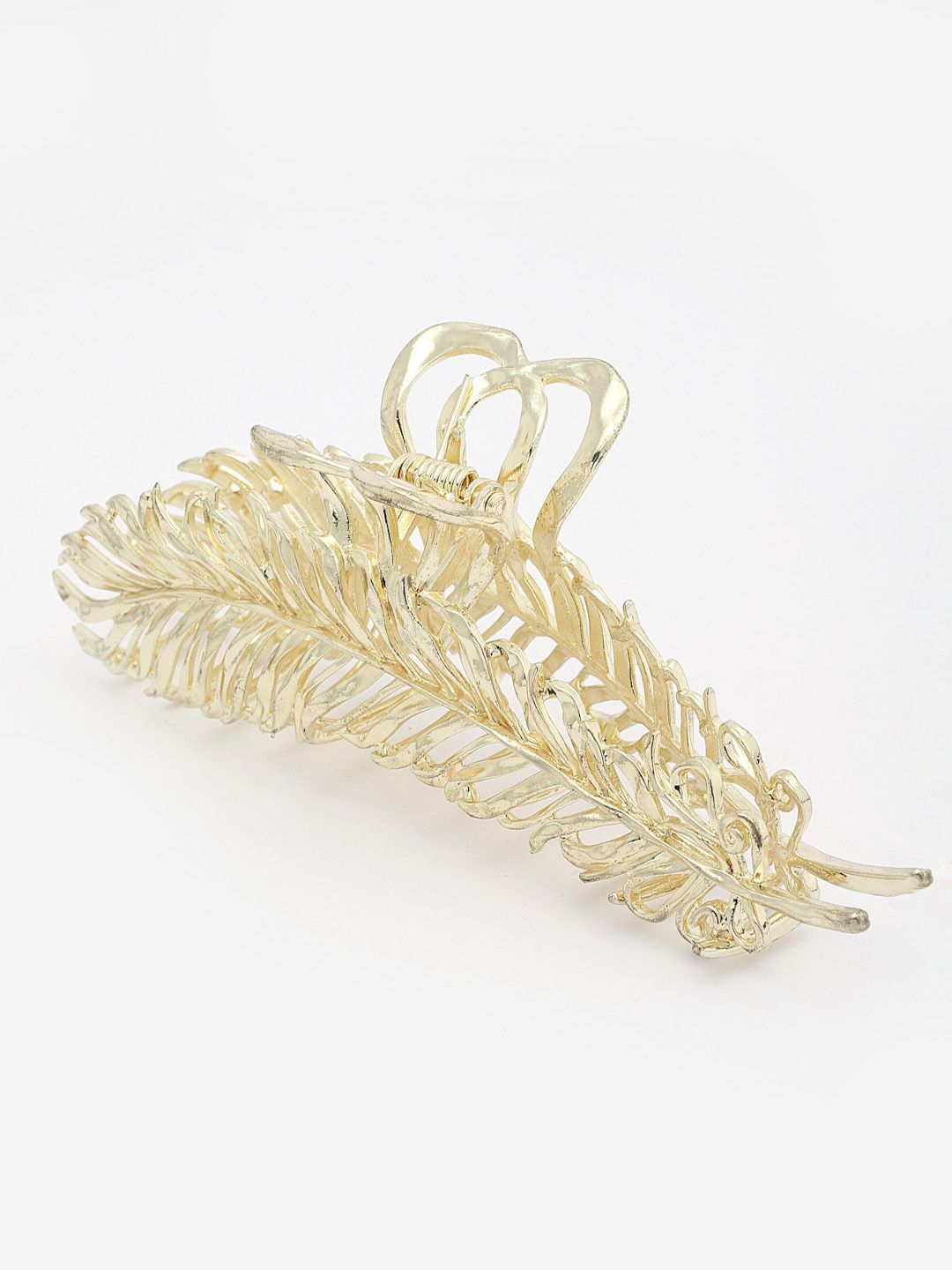 PANASH 18KT Gold Plated Stainless Steel Tarnish-Free Waterproof Embellished Claw Clip