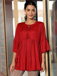 Libas Women Woven Design Kurti