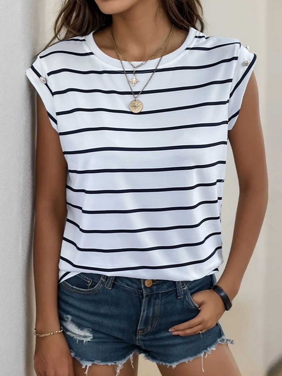 all about you Women Striped T-shirt