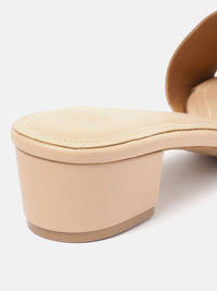 House of Pataudi Beads Embellished Floral Comfort Heels