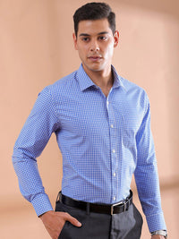 The Indian Garage Co. X Luxe Men Slim Fit Micro Checks  Formal Shirt