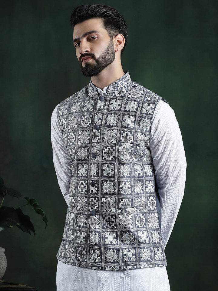 SOJANYA Jaket Nehru Sulam Lelaki