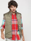 HIGHLANDER Men Brown Checked Padded Jacket