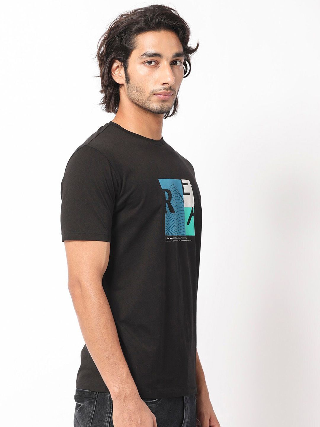 RARE RABBIT Men Rings-4 Slim Fit Solid Polo Collar T-Shirt