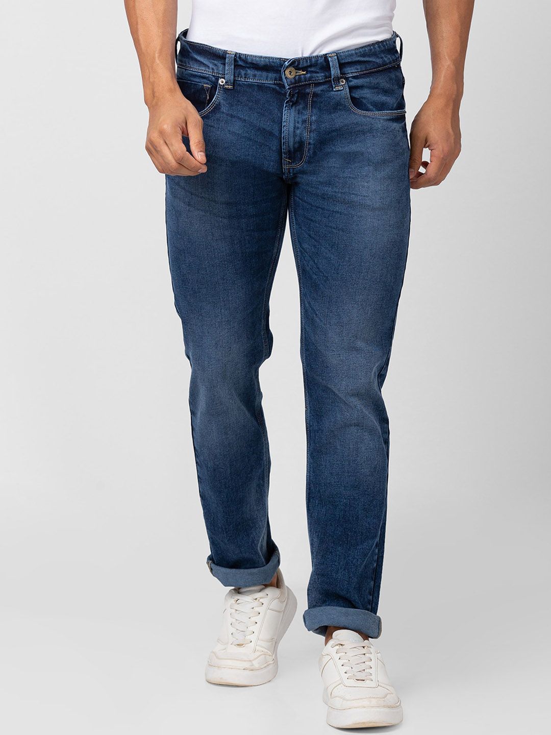 SPYKAR Men Relaxed Fit Light Fade Stretchable Cotton Jeans
